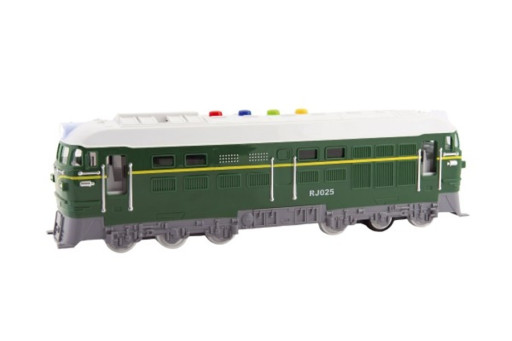 Plastová Zelená lokomotiva se světlem a zvukem, 35cm