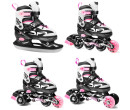 Spokey QUATTRO 4IN1 Brusle černo-růžové, regulovatelné, ABEC7 Carbon, vel. 38-41