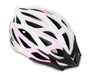 Spokey FEMME cyklistická přilba IN-MOLD, 55-58 cm, bílo-růžová
