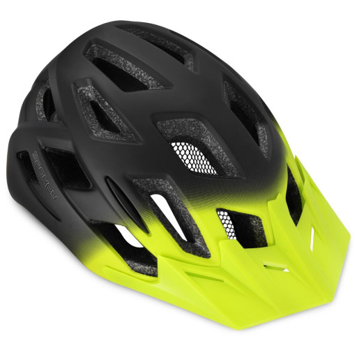 Spokey POINTER Cyklistická přilba s LED blikačkou, 58-61 cm, černo-žlutá