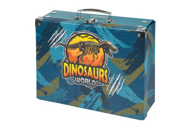 BAAGL Skládací školní kufřík Dinosaurs World s kováním