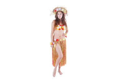 Sukně Hawaii dospělácká, barevná - 72cm