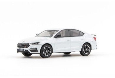 Abrex Škoda Octavia IV RS (2020) Bílá Moon Metalíza 1:43