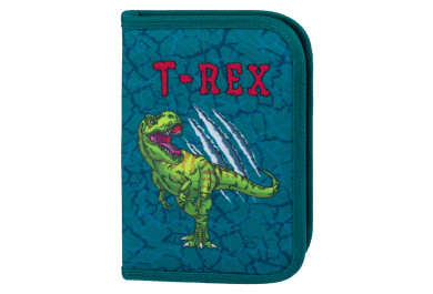 BAAGL Školní penál klasik dvě chlopně T-REX
