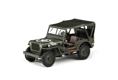 Cararama Ton Military Vehicle Soft Top - Military Green 1:43