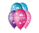 Nafukovací balonky s potiskem Princess průměr 30cm, 5ks