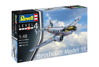 Revell Plastic ModelKit letadlo 03811 - Beechcraft Model 18 (1:48)