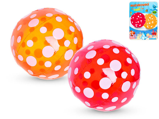 Mikro Trading Dětský nafukovací míč s puntíky 2 barvy, 50cm