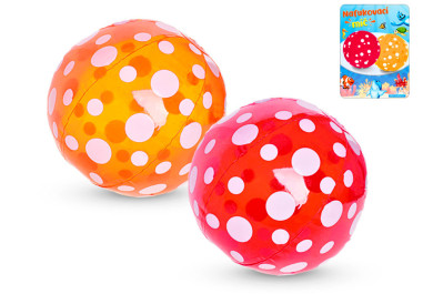 Mikro Trading Dětský nafukovací míč s puntíky 2 barvy, 50cm