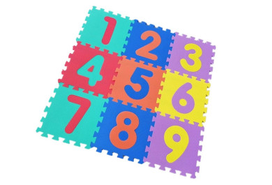Alltoys Pěnové puzzle čísla 9 ks, 90x90cm