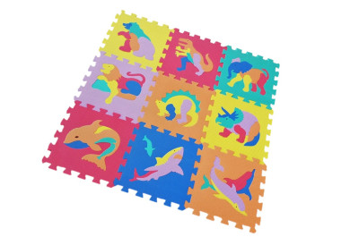 Alltoys Pěnové puzzle zvířata 9 ks, 90x90cm