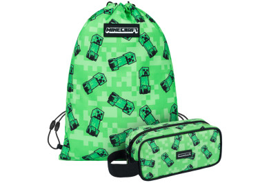 MINECRAFT SET 2 Creeper: penál, sáček