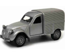 Welly Citroën 2CV Fourgonnette, stříbrno-šedý 1:34-39