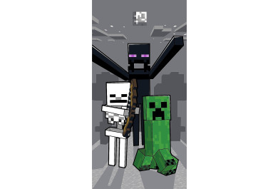 Jerry Fabrics dětská osuška Minecraft Mob Attack, 70x140 cm