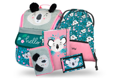 BAAGL SET 5 Zippy Baby Koala: aktovka, penál, sáček, peněženka, desky