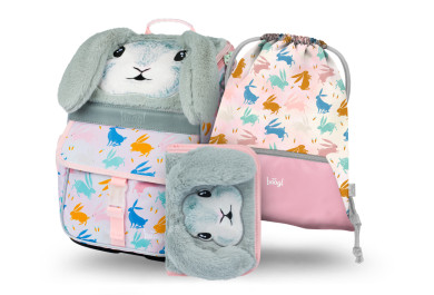 BAAGL 3 SET Zippy Bunny: aktovka, penál, sáček