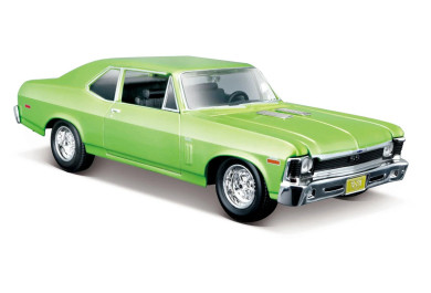 Maisto Chevrolet Nova SS (1970), metal světle zelená 1:24