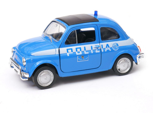 Welly Fiat Nuova 500 Polizia 1:34