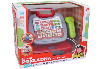 Made Pokladna na baterie, český design, 20 cm