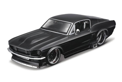 Maisto AssemblyLine Ford Mustang GT (1967), Černý 1:24
