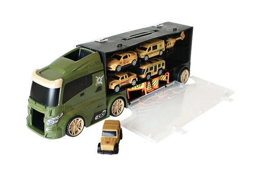 Vojenský kamion s autíčky - kufřík