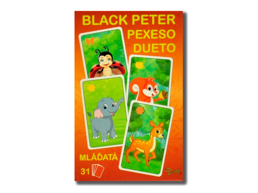 Černý Petr, Dueto, pexeso 3v1 - Mlaďata 7x10,5cm