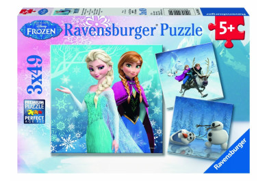 Ravensburger Puzzle Ledové království dobrodružství na sněhu 3x49 dílků 