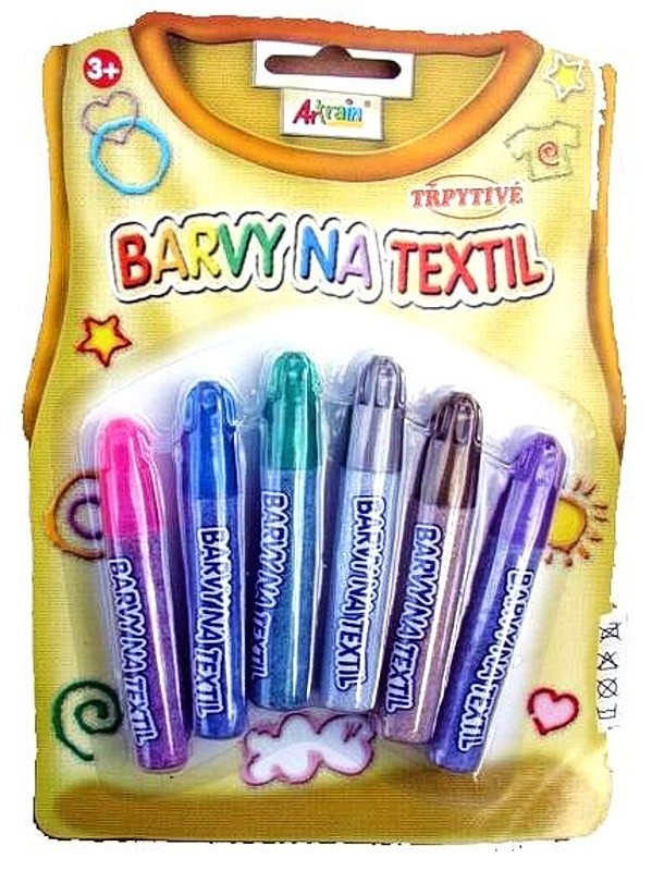 Třpytivé barvy na textil