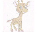 Malování podle čísel na plátno žirafa, 20x20 cm