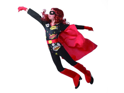 Dětský kostým na karneval Superhrdinka, 120-130 cm