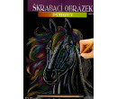 ArtLover škrabací obrázek duhový Hlava koně, 25x20 cm