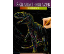ArtLover škrabací obrázek duhový T-Rex, 25x20 cm