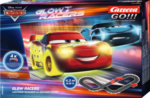 Autodráha Carrera GO 63521 Disney Cars 3 GLOW