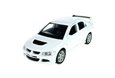 Welly Mitsubishi Lancer EVO VIII, Bílé 1:34-39