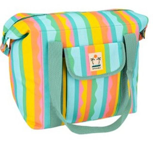 Plážová termo taška Spokey San Remo, barevné pruhy 52x20x40 cm