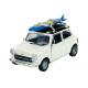 Welly Mini Cooper 1300 with Surf, bílý, 1:34