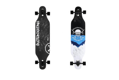 Longboard NILS Extreme Wood Skull, 104x24 cm