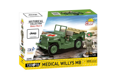 Cobi 2295 II WW Sanitka Willys MB D-DAY, 1:35, 130 kostek