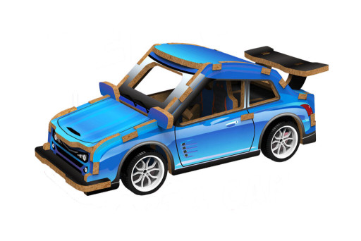 Wiky Dřevěné 3D puzzle Závodního auta 13 cm