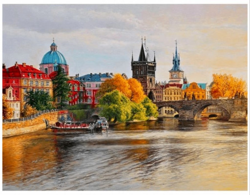Malování podle čísel na plátno Praha, 30x40 cm
