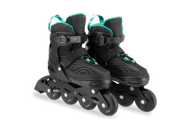 Spokey MATTY Kolečkové brusle, černo-zelené, vel. 35-38