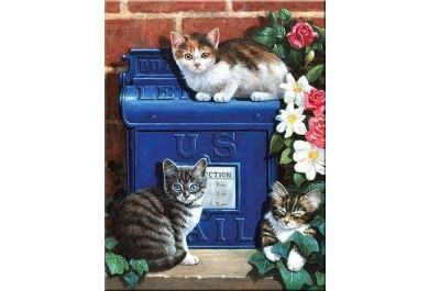 Malování obrázků podle čísel - Poštovní schránka 22 x 30 cm