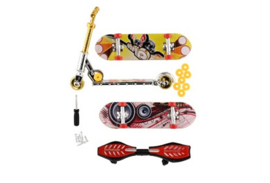 Sada prstový šroubovací skateboard, kolobězka, waveboart, 16x30cm