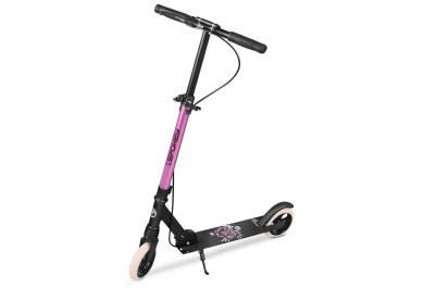 Spokey VACAY Pro Koloběžka s ruční brzdou, kolečka 145 mm, růžová