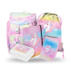BAAGL 5 SET Airy Rainbow Unicorn: batoh, penál, sáček, peněženka, desky