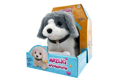 Alltoys Mazlíci pejsek Punťa šedobílý