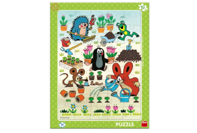 Deskové puzzle 40 dílků - Krtek zahradník