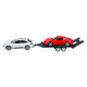 Welly Trailer set Porsche Macan, Porsche 911, 1:34