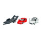 Welly Trailer set Porsche Macan, Porsche 911, 1:34