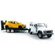 Welly Trailer set LR Defender, Renault Clio, 1:34